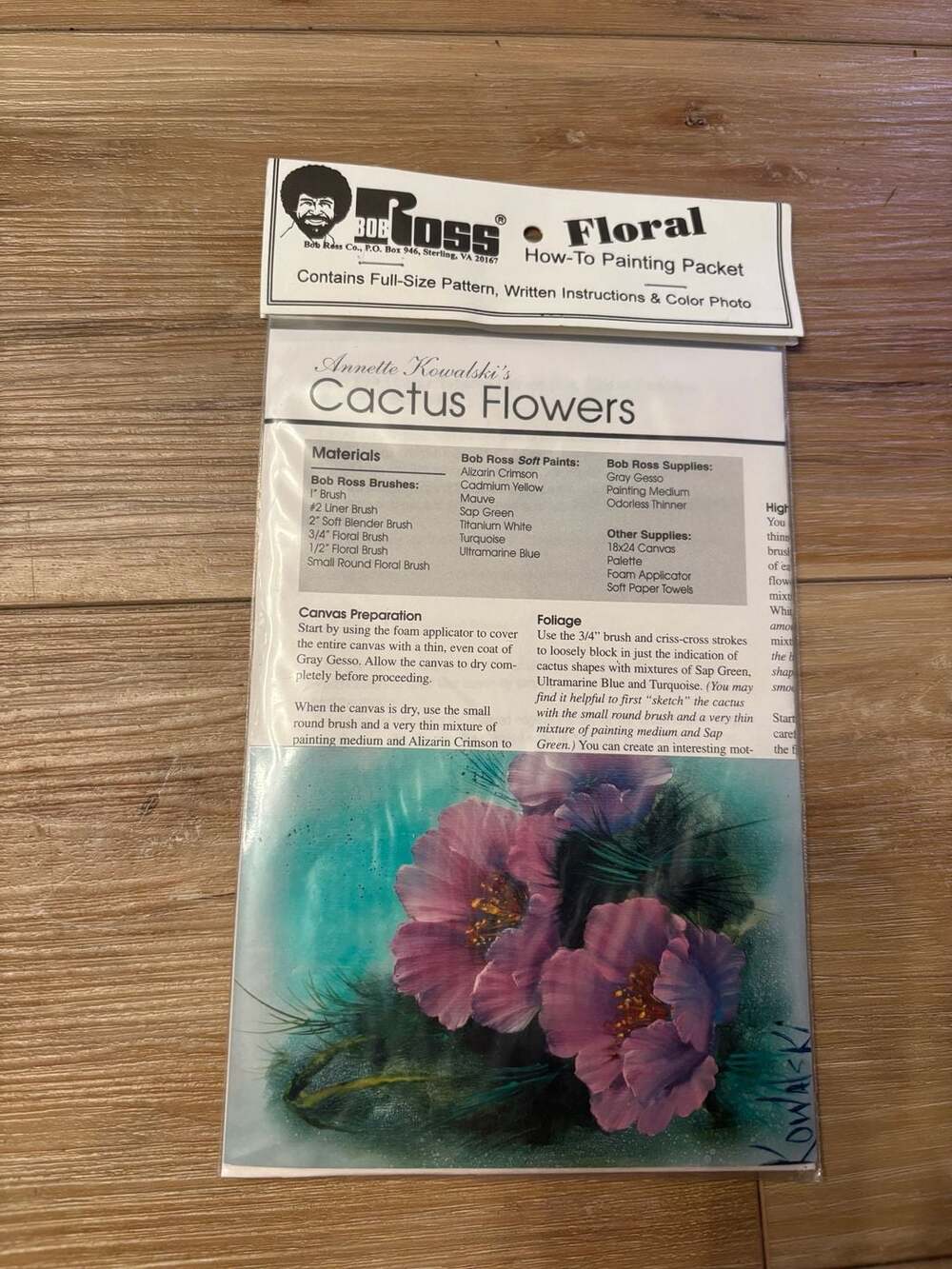 Bob Ross Floral How-To Painting Packet - Cactus Flowers (KP012)